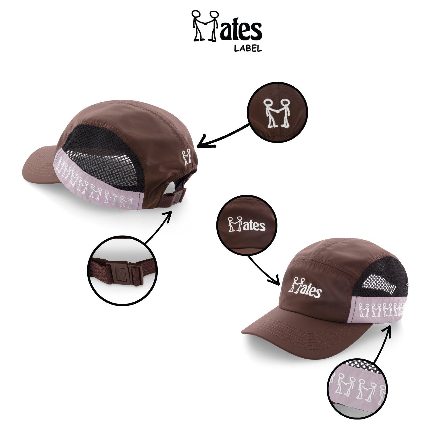 Brown/Lavender Cap - mateslabel