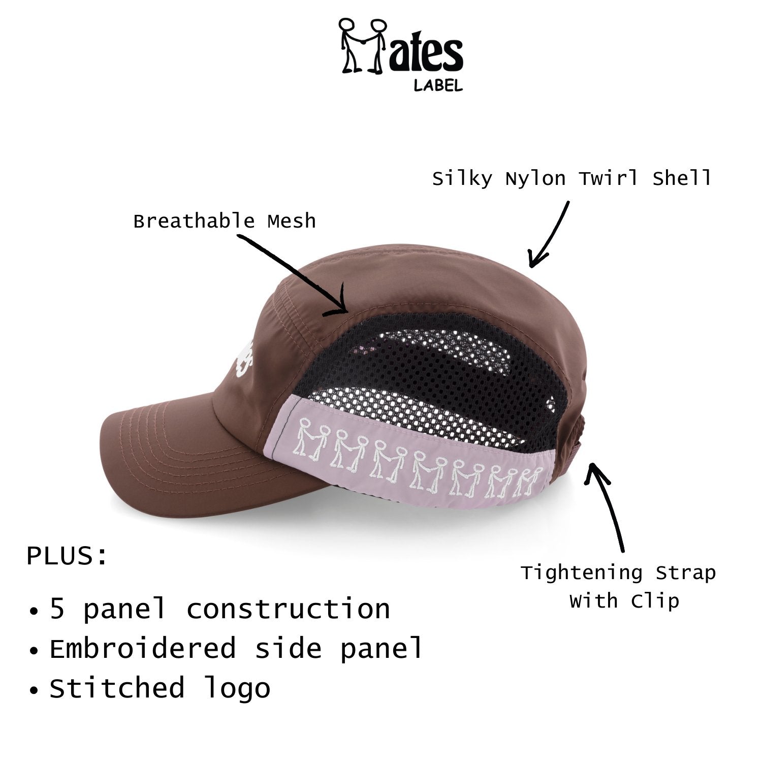 Brown/Lavender Cap - mateslabel