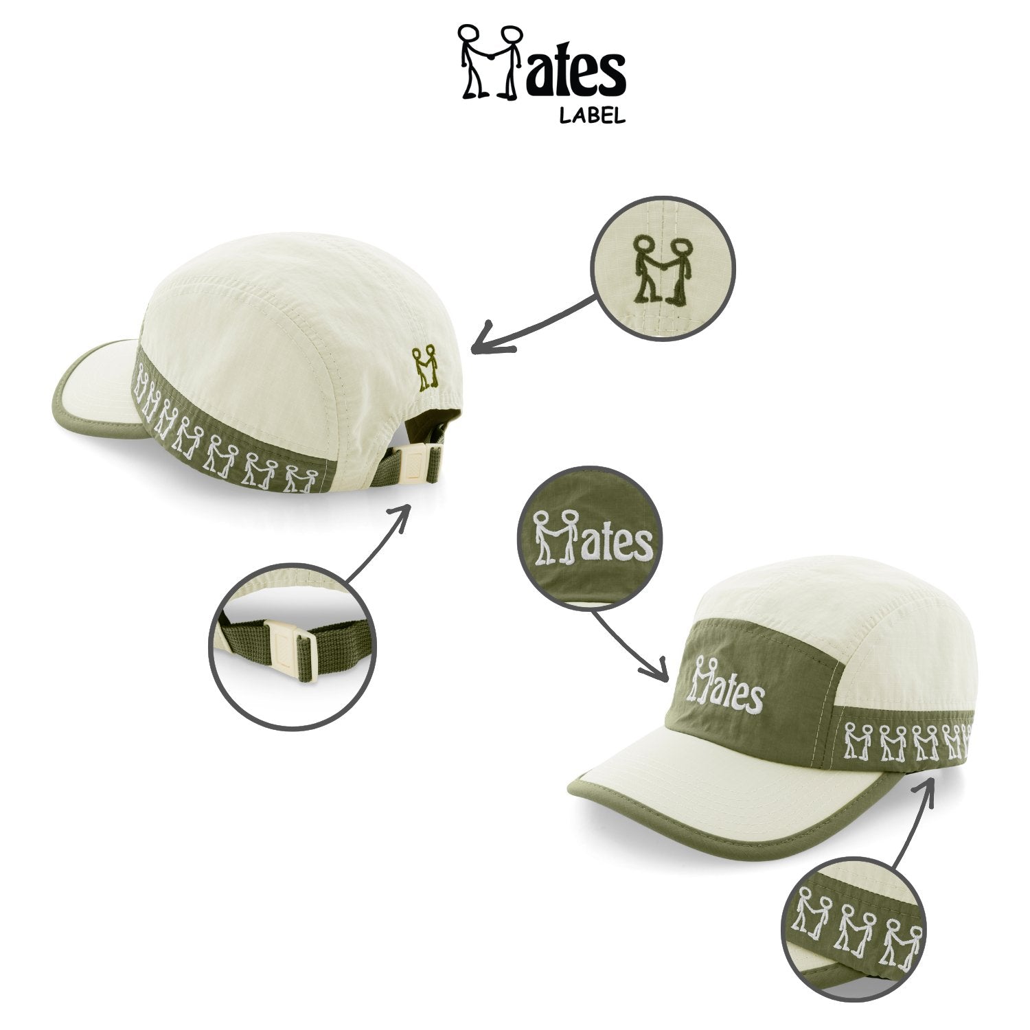 Green/Cream Cap - mateslabel